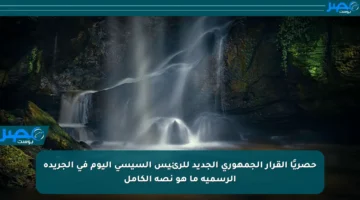 حصريًا القرار الجمهوري الجديد للرئيس السيسي اليوم في الجريدة الرسمية ما هو نصه الكامل